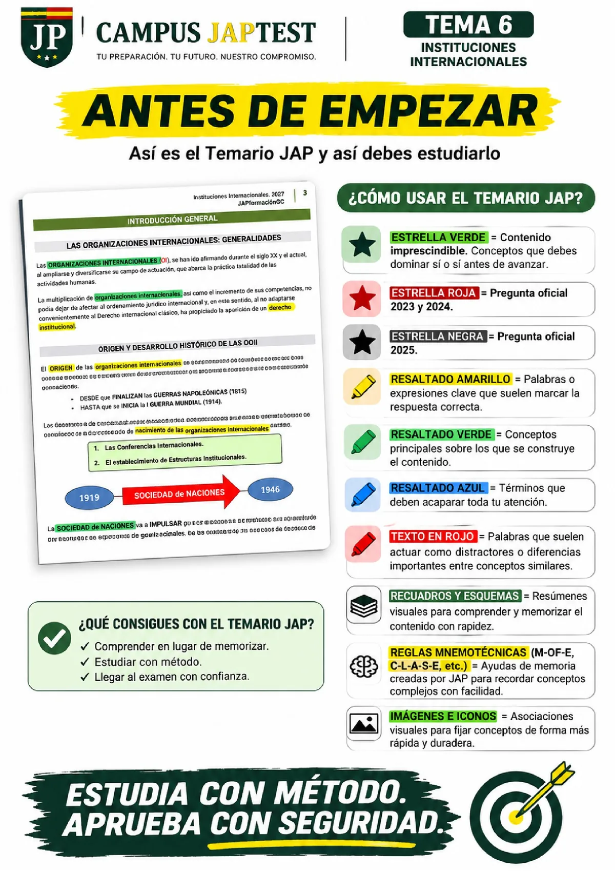 Antes de empezar: así es el Temario JAP y así debes estudiarlo