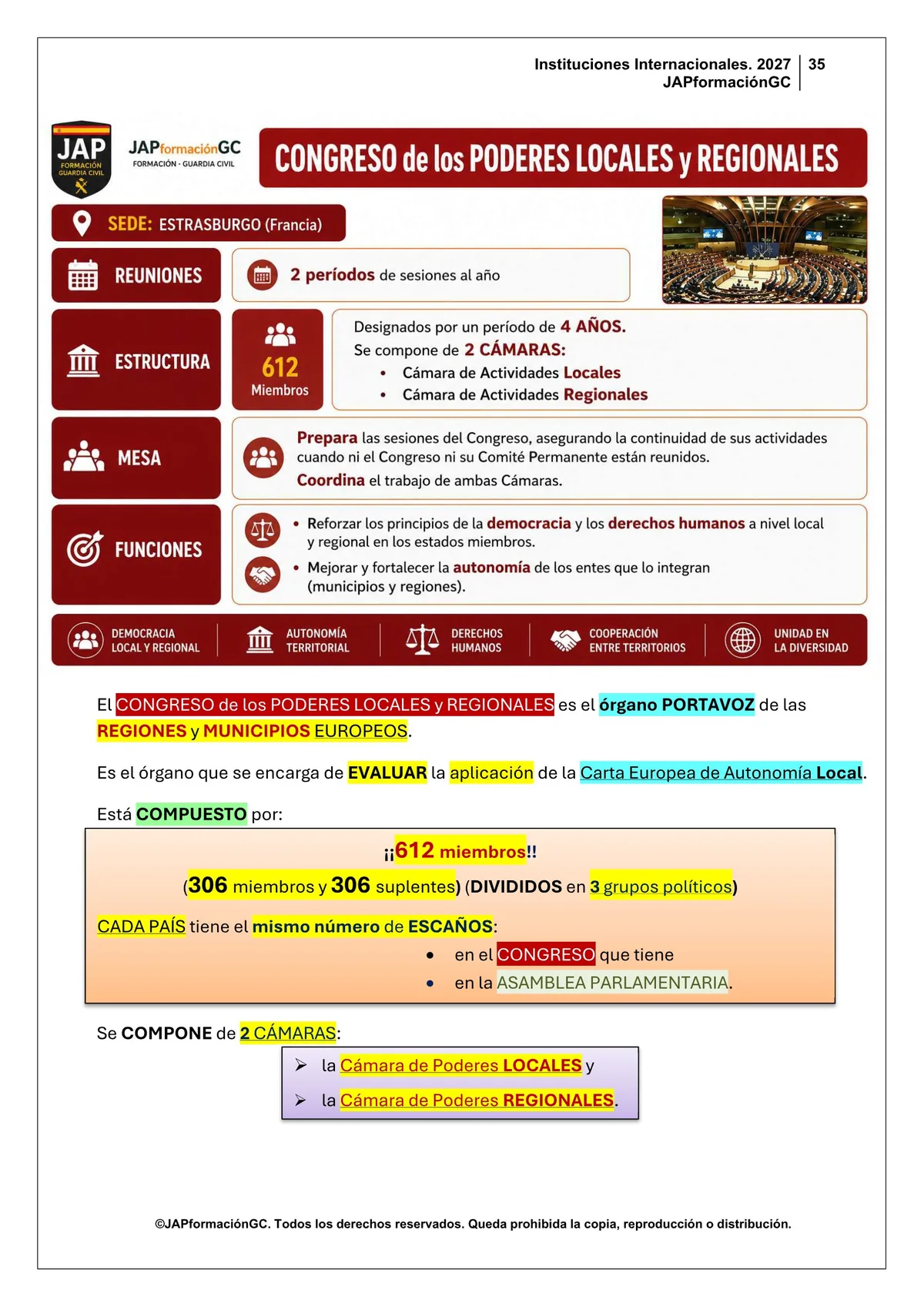 Página real del Temario JAP: Tema 6, Congreso de los Poderes Locales y Regionales